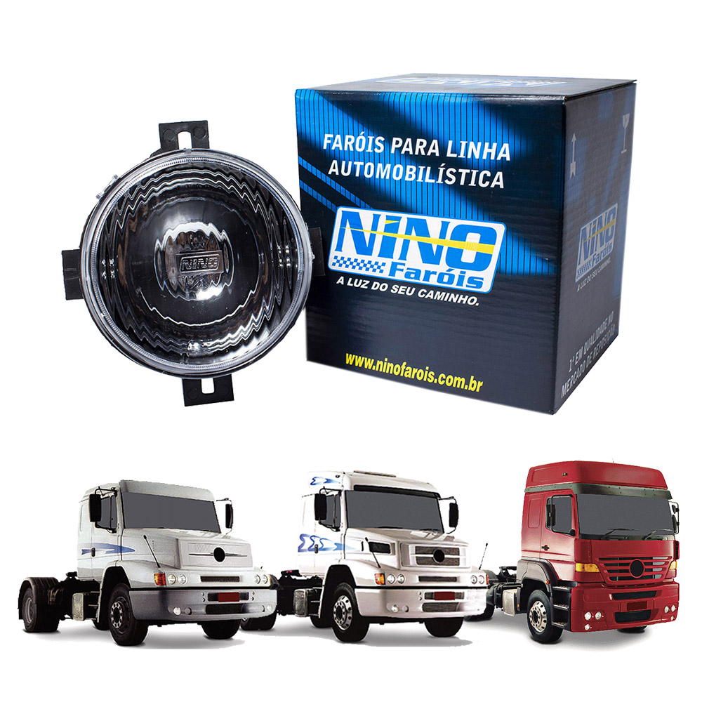 Farol Auxiliar Caminhão Mercedes-Benz 1620, 1938 Após 96 110mm (F-199) - A6448205756
